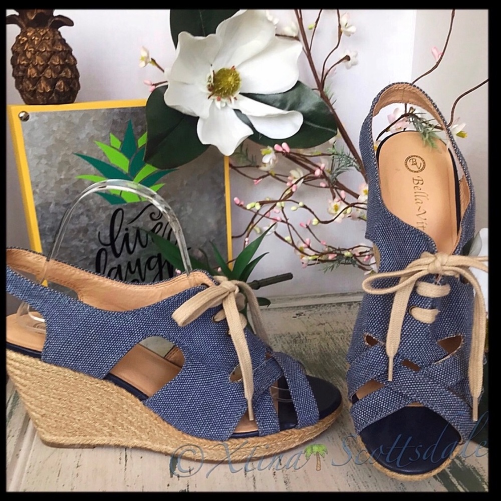 Bella-Vita GRACIA Canvas Espadrille Wedge Sandal